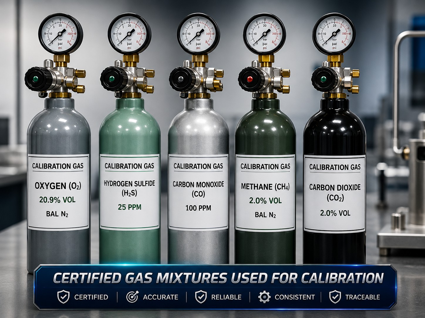 Certified Gas Mixtures Used for Calibration